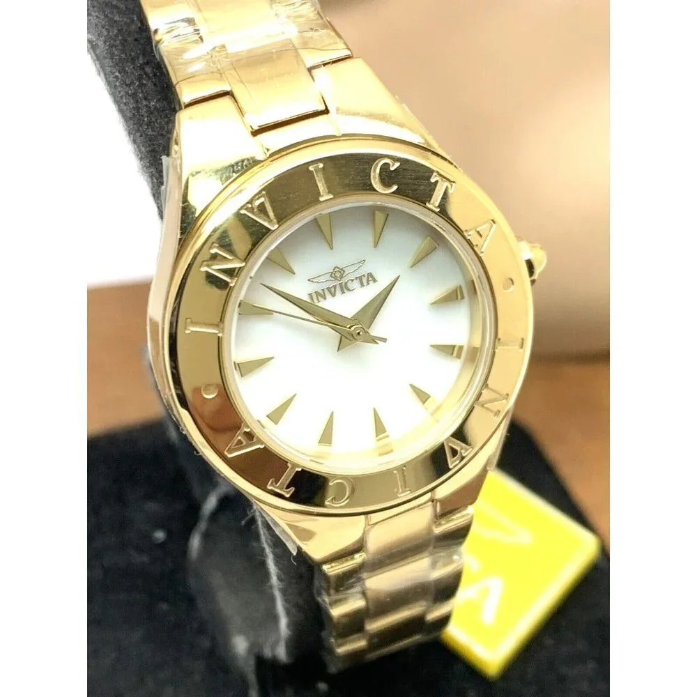 Invicta Women's Watch 39843 Wildflower Mother of Pearl Dial Gold Steel 2…